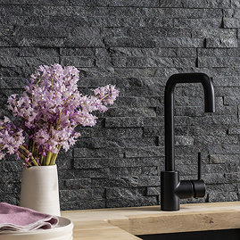 Palamas Black Split Face Natural Stone Wall Tiles - 100 x 360mm