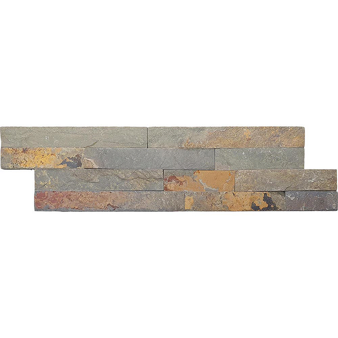 Palamas Oxide Split Face Natural Stone Wall Tiles - 100 x 360mm Large Image