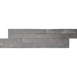 Palamas Slate Black Split Face Natural Stone Wall Tiles - 100 x 360mm Medium Image