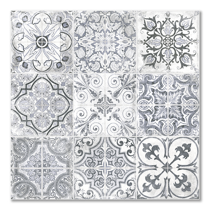 Palermo Encaustic Effect Wall and Floor Tiles - 608 x 608mm
