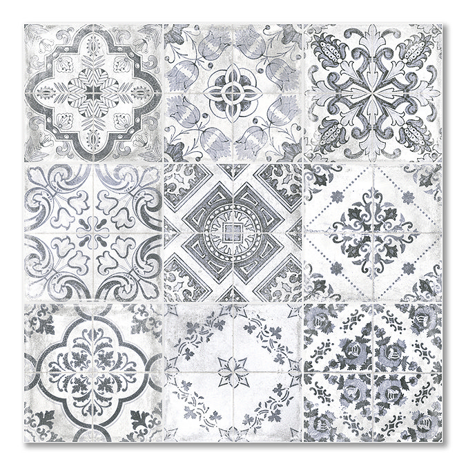 Palermo Encaustic Effect Wall and Floor Tiles - 608 x 608mm