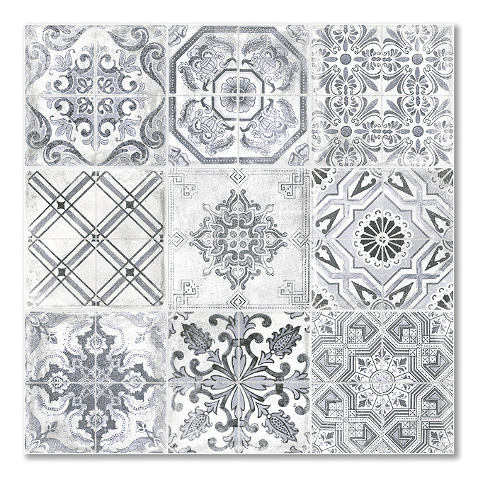 Palermo Encaustic Effect Wall and Floor Tiles - 608 x 608mm