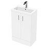 Pallas 500 Modern Gloss White Floor Standing Vanity Unit  Feature Large Image