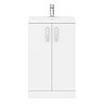 Pallas 500 Modern Gloss White Floor Standing Vanity Unit  Standard Large Image