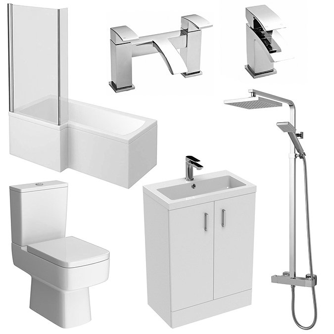 Pallas 600 Complete Modern Bathroom Package Large Image