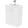 Pallas 600 Modern Gloss White Floor Standing Vanity Unit  Standard Large Image