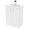 Pallas 600 Modern Gloss White Floor Standing Vanity Unit  Standard Large Image