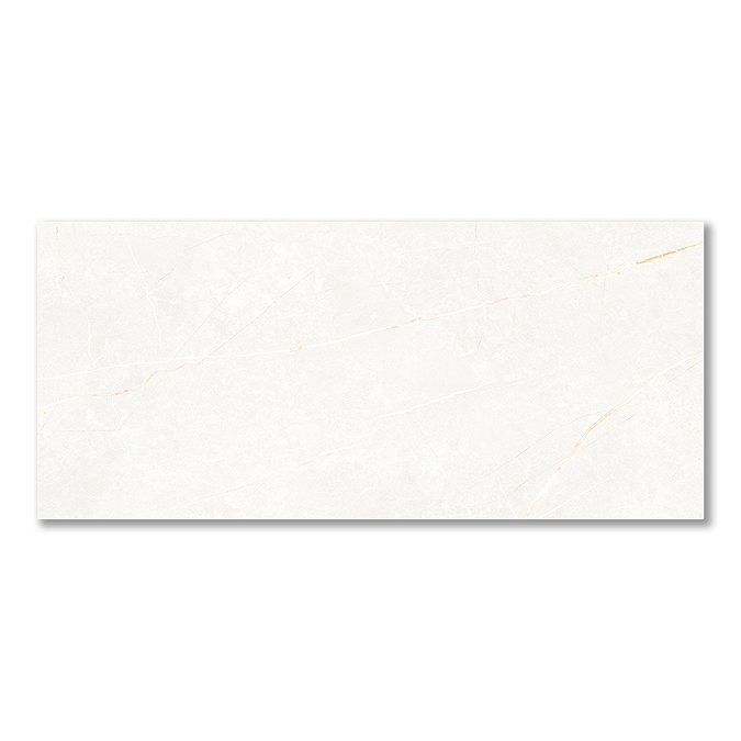 Palor Gloss White Marble Effect Wall & Floor Tiles - 300 x 600mm