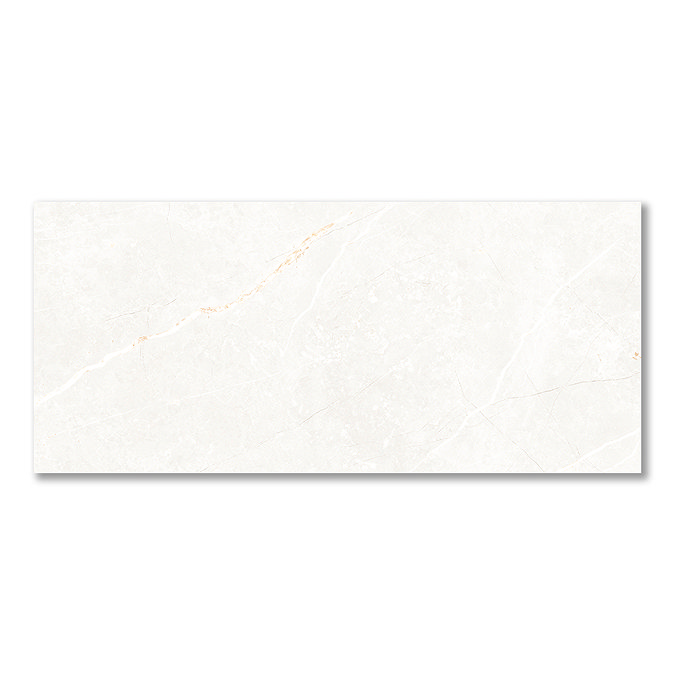 Palor Gloss White Marble Effect Wall & Floor Tiles - 300 x 600mm