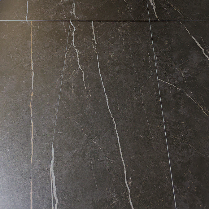 Palor Matt Black Marble Effect Wall & Floor Tiles - 300 x 600mm