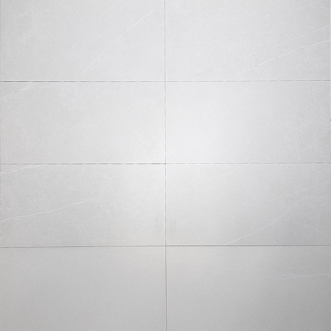 Palor Matt White Marble Effect Wall & Floor Tiles - 300 x 600mm