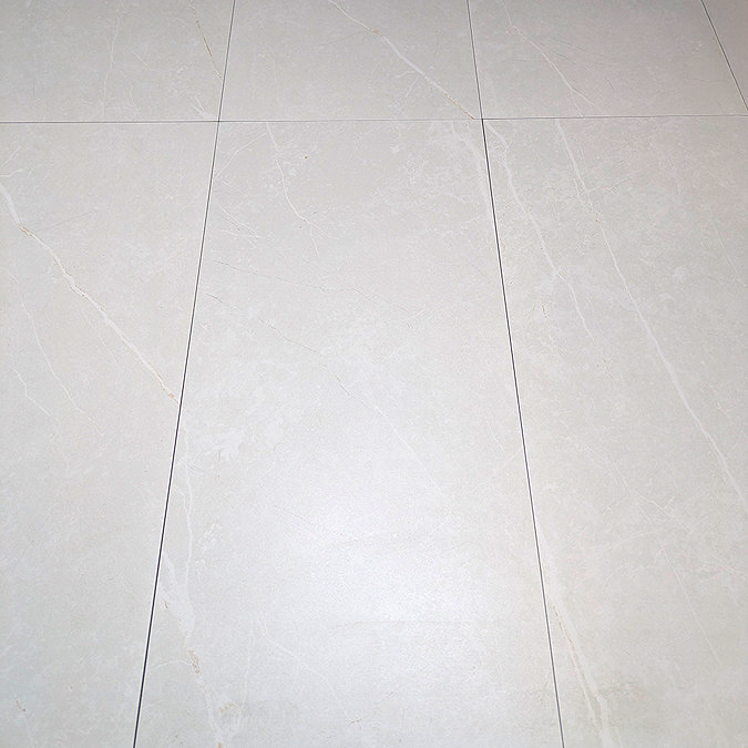 Palor Matt White Marble Effect Wall & Floor Tiles - 300 x 600mm