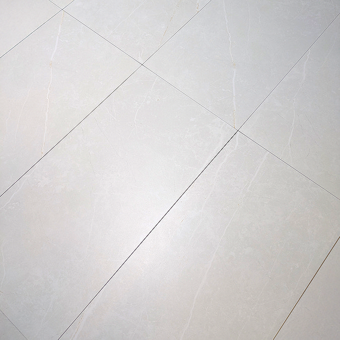 Palor Matt White Marble Effect Wall & Floor Tiles - 300 x 600mm
