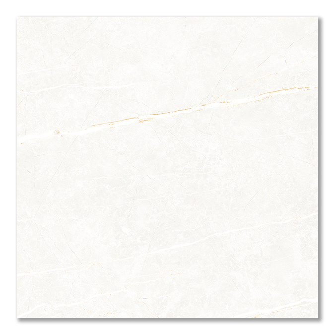 Palor Matt White Marble Effect Wall & Floor Tiles - 600 x 600mm