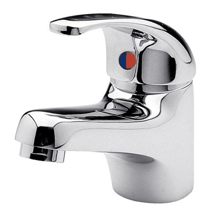 Paris 1TH Corner Cloakroom Suite with Basin Tap & Chrome Bottle Trap Profile Large Image