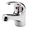 Paris 1TH Corner Cloakroom Suite with Basin Tap & Chrome Bottle Trap Profile Large Image