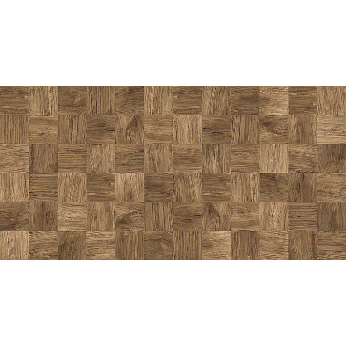 Paso Dark Wood Effect Patchwork Wall Tiles - 300 x 600mm  Profile Large Image