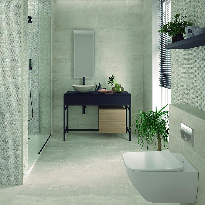 Passat Grey Concrete Effect Wall Tiles - 300 x 900mm