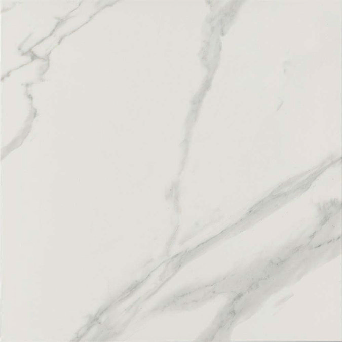 Pavia Grey Gloss Porcelain Floor Tiles - 60 x 60cm  In Bathroom Large Image