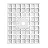 Pavilion 1000 x 800mm White Marble Stone Rectangular Shower Tray & Brushed Brass Waste