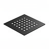 Pavilion 1000 x 800mm White Marble Stone Rectangular Shower Tray & Matt Black Waste