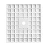 Pavilion 1000 x 900mm White Marble Stone Rectangular Shower Tray & Brushed Brass Waste