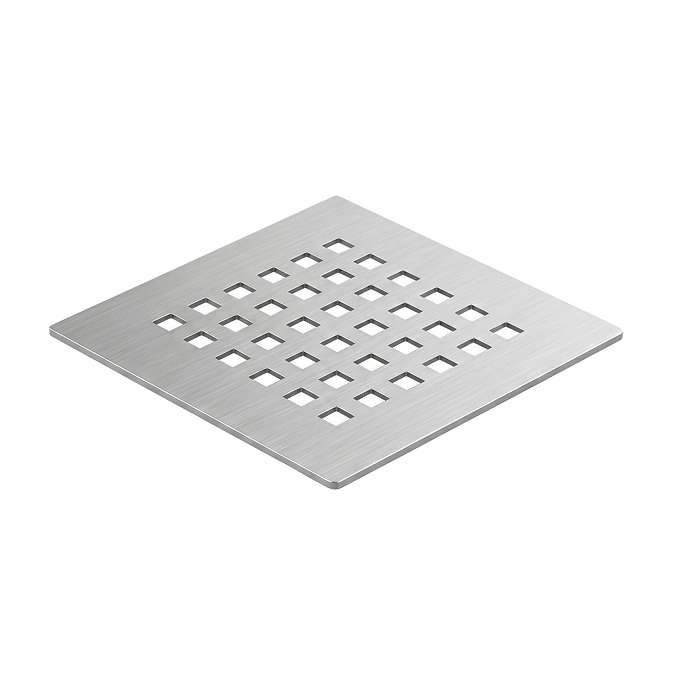 Pavilion 1200 x 800mm White Marble Stone Rectangular Shower Tray & Brushed Steel Waste