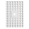 Pavilion 1200 x 800mm White Marble Stone Rectangular Shower Tray & Brushed Steel Waste