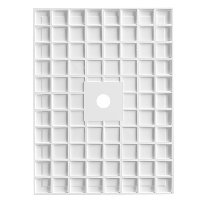 Pavilion 1200 x 900mm White Marble Stone Rectangular Shower Tray & Brushed Brass Waste