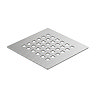 Pavilion 1200 x 900mm White Marble Stone Rectangular Shower Tray & Brushed Steel Waste
