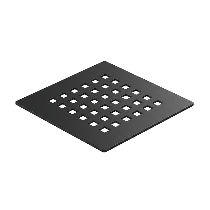 Pavilion 1200 x 900mm White Marble Stone Rectangular Shower Tray & Matt Black Waste