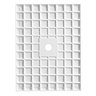 Pavilion 1200 x 900mm White Marble Stone Rectangular Shower Tray & Matt Black Waste