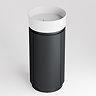 Pavilion 400mm Round Fluted Floor Standing Vanity Unit with Basin - Matt Anthracite