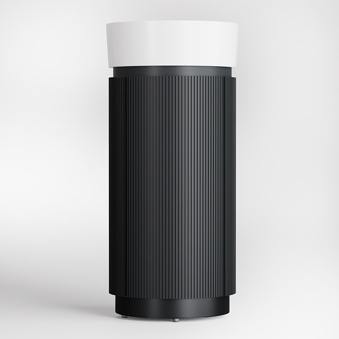 Pavilion 400mm Round Fluted Floor Standing Vanity Unit with Basin - Matt Anthracite