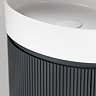 Pavilion 600mm Round Fluted Floor Standing Vanity Unit with Basin - Matt Anthracite