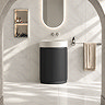 Pavilion 600mm Round Fluted Floor Standing Vanity Unit with Basin - Matt Anthracite
