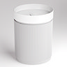 Pavilion 600mm Round Fluted Floor Standing Vanity Unit with Basin - Matt White