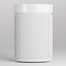Pavilion 600mm Round Fluted Floor Standing Vanity Unit with Basin - Matt White