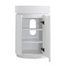 Pavilion 600mm Round Fluted Floor Standing Vanity Unit with Basin - Matt White