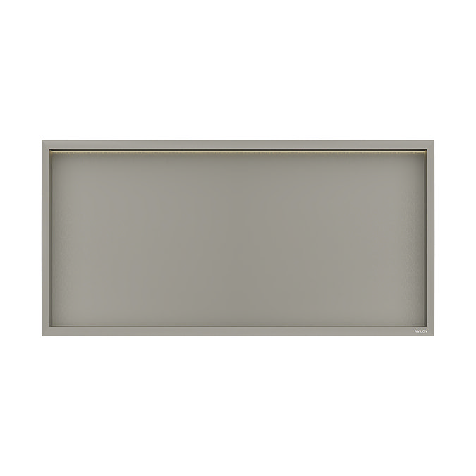 Pavilion Stainless Steel Illuminated Shower Niche - 610 x 305mm, Brushed