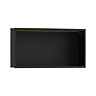 Pavilion Stainless Steel Illuminated Shower Niche - 610 x 305mm, Matt Black
