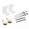 Pavilion Back to Wall Close Coupled Rimless Toilet with Soft-Close Seat, Brushed Brass Flush & Hinges