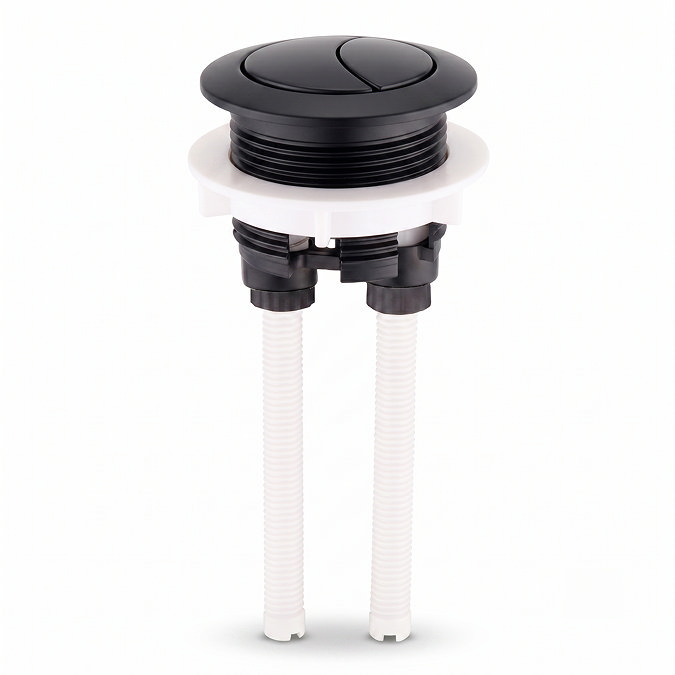 Pavilion Back to Wall Close Coupled Rimless Toilet with Soft-Close Seat, Matt Black Flush & Hinges