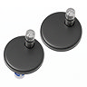Pavilion Back to Wall Close Coupled Rimless Toilet with Soft-Close Seat, Matt Black Flush Button & Hinges