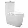 Pavilion Back to Wall Close Coupled Rimless Toilet with Soft-Close Seat, Matt Black Flush & Hinges
