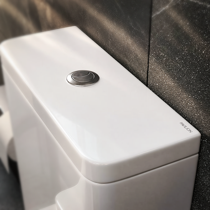 Pavilion Back to Wall Close Coupled Rimless Toilet with Soft-Close Seat