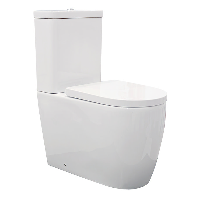 Pavilion Back to Wall Close Coupled Rimless Toilet with Soft-Close Seat
