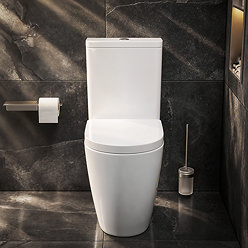Pavilion Back to Wall Close Coupled Rimless Toilet with Soft-Close Seat