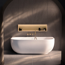 Pavilion Back To Wall Freestanding Bath - 1700 x 800mm