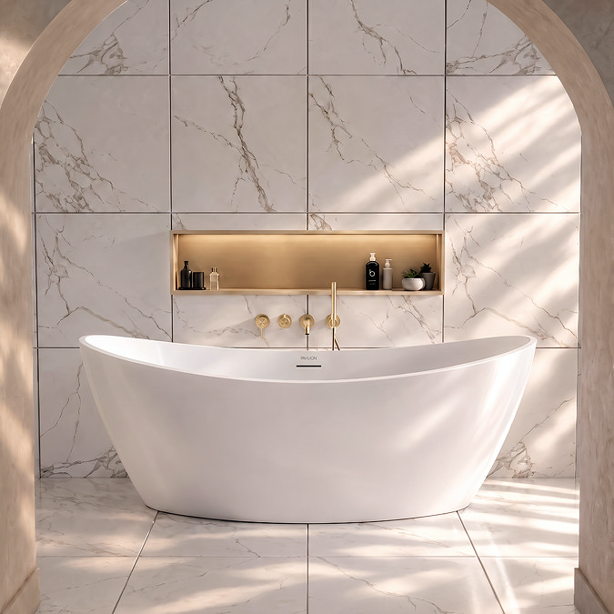 Pavilion Curved Freestanding Bath - 1900 x 890mm